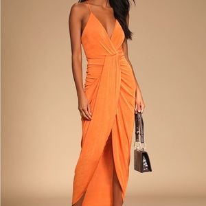 Orange Lulu’s Midi Dress